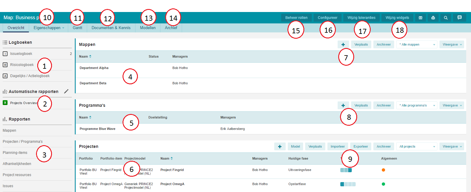 Folder dashboard