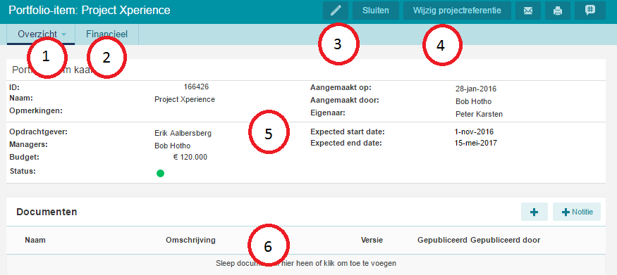 portfolio item card - zonder tab logs