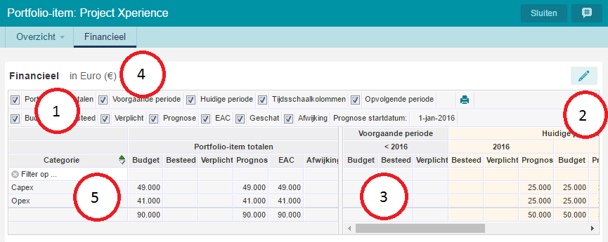 portfolio item card tab financials